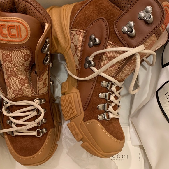 GUCCI Flashtrek GG high-top sneaker NWBox Size 38 - Picture 8 of 8